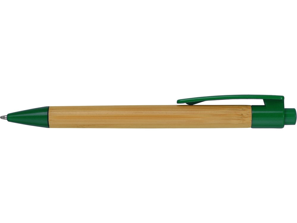 Ручка шариковая Borneo из бамбука, зеленый, черные чернила - фото 4 - id-p87290505