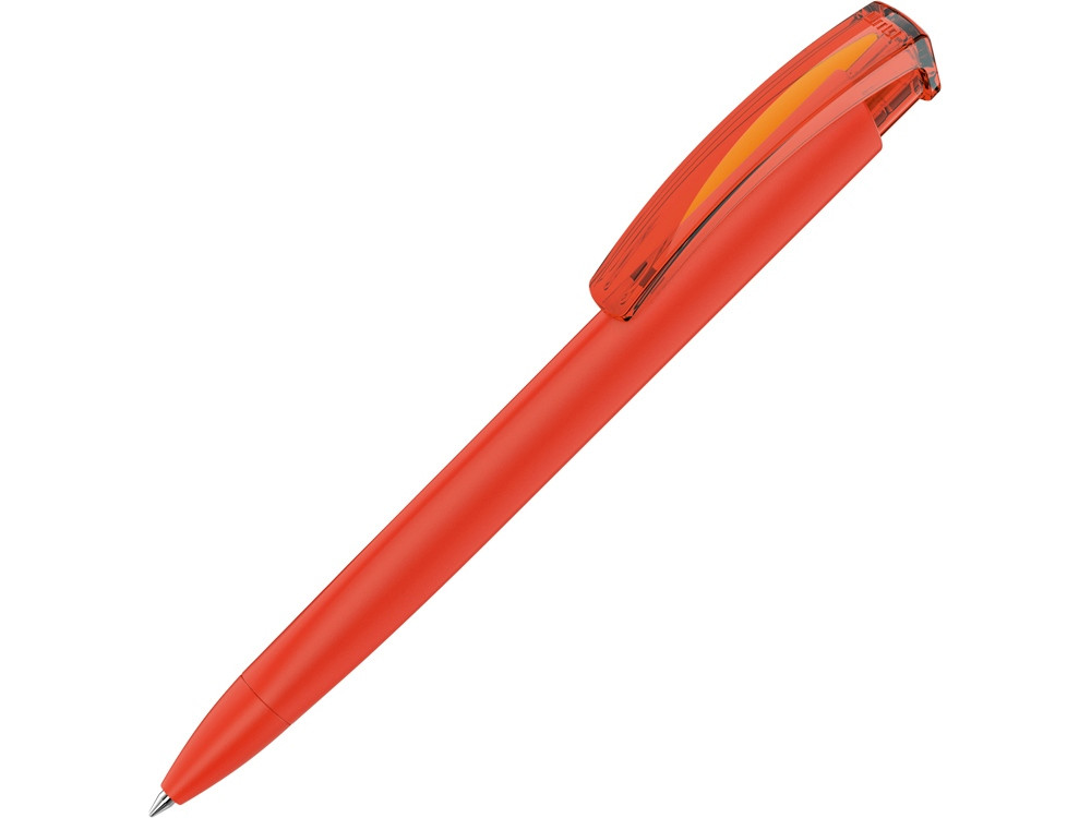 Ручка шариковая трехгранная UMA TRINITY K transparent GUM, soft-touch, оранжевый - фото 1 - id-p87292861