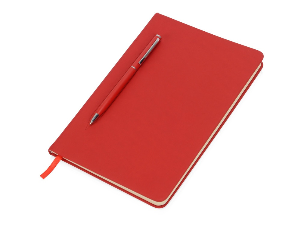 Блокнот А5 Magnet 14,3*21 с магнитным держателем для ручки, красный - фото 2 - id-p87294399