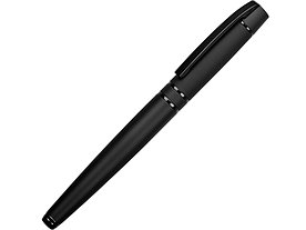 Ручка металлическая роллер Uma VIP R GUM soft-touch с зеркальной гравировкой, черный