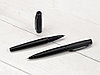 Ручка металлическая роллер Uma VIP R GUM soft-touch с зеркальной гравировкой, черный, фото 2