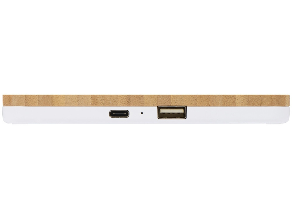 Беспроводное зарядное устройство-органайзер из бамбука Timber, натуральный/белый - фото 4 - id-p87294472