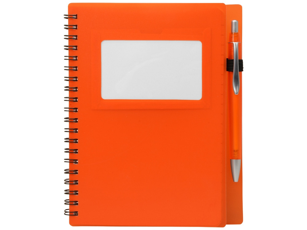 Блокнот Контакт с ручкой, оранжевый - фото 4 - id-p87292002