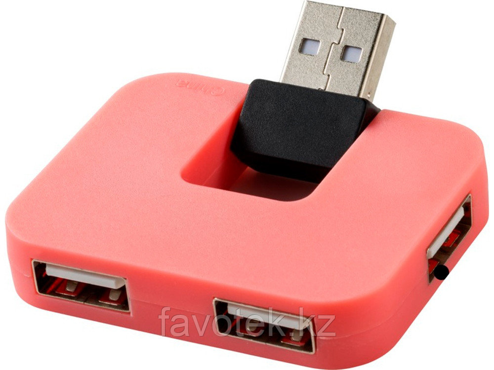 USB Hub Gaia на 4 порта, розовый