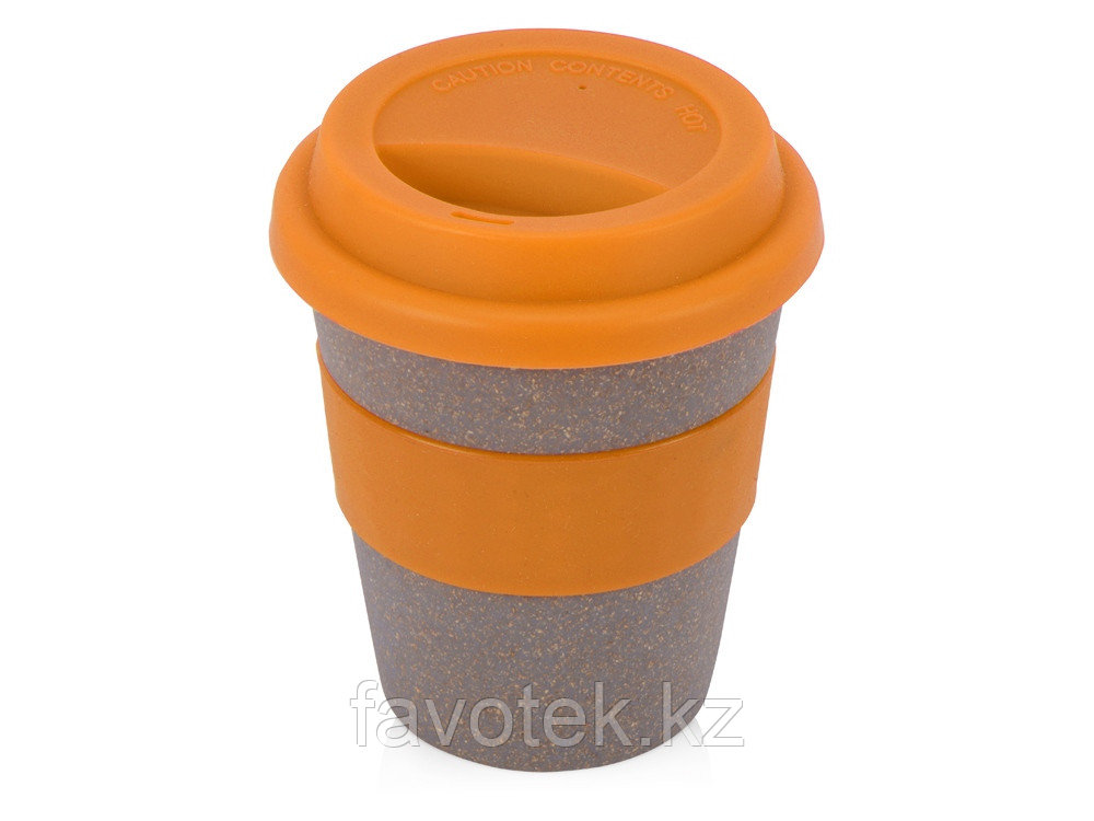 Стакан с силиконовой крышкой Café, оранжевый