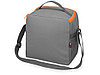 Изотермическая сумка-холодильник Classic c контрастной молнией, серый/оранжевый, фото 3