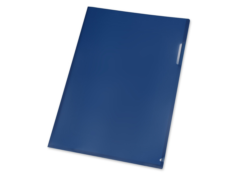 Папка- уголок, для формата А4, плотность 180 мкм, синий матовый - фото 2 - id-p87292125