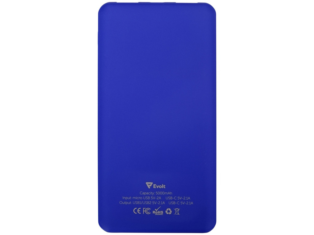 Портативное зарядное устройство Reserve с USB Type-C, 5000 mAh, синий - фото 3 - id-p87293947