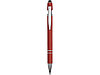 Ручка металлическая soft-touch шариковая со стилусом Sway, красный/серебристый, фото 2
