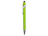 Ручка металлическая soft-touch шариковая со стилусом Sway, зеленое яблоко/серебристый, фото 3