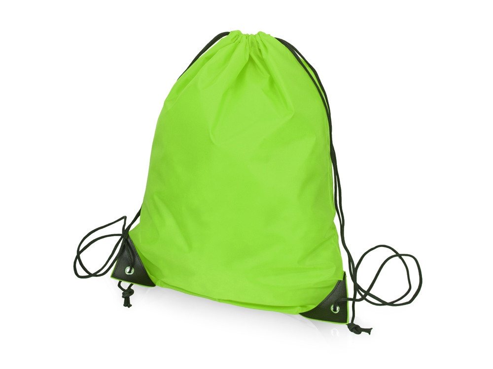 Рюкзак-мешок на шнуровке Reviver из переработанного пластика, зеленое яблоко