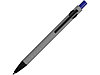 Ручка металлическая soft-touch шариковая Snap, серый/черный/синий, фото 2