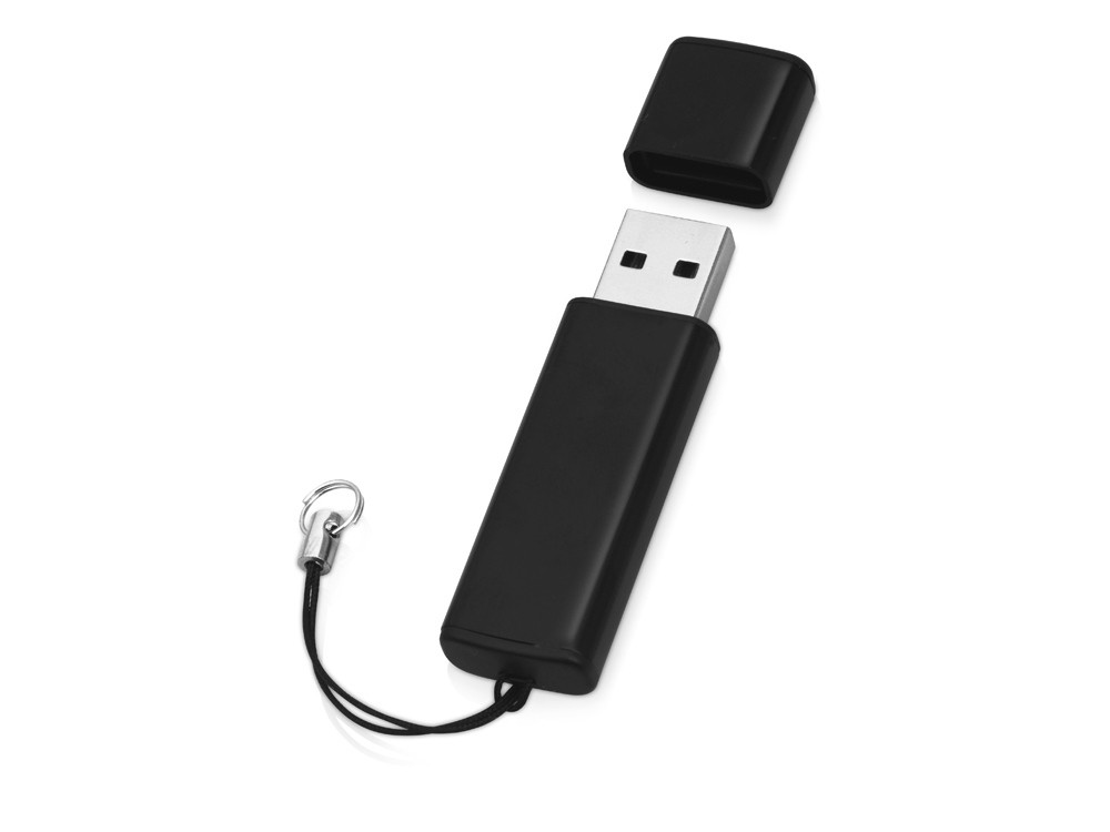 Флеш-карта USB 2.0 16 Gb металлическая с колпачком Borgir, черный - фото 2 - id-p87293974