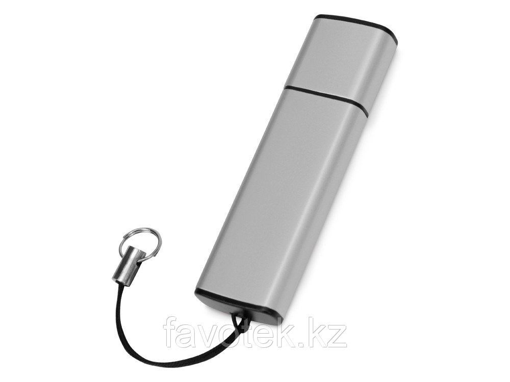 Флеш-карта USB 2.0 16 Gb металлическая с колпачком Borgir, стальной