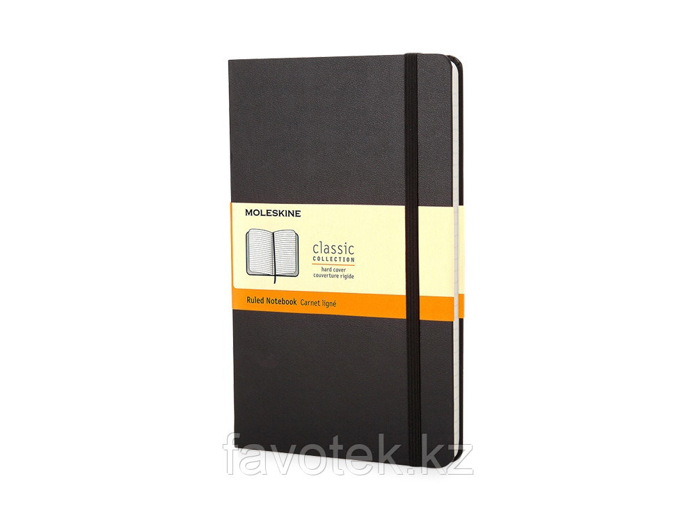 Записная книжка Moleskine Classic (в линейку) в твердой обложке, Pocket (9x14см), черный