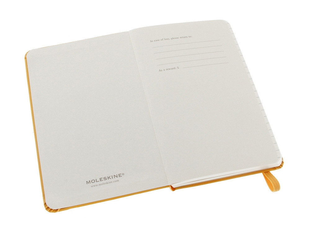 Записная книжка Moleskine Classic (в линейку) в твердой обложке, Pocket (9x14см), оранжевый - фото 2 - id-p87291631