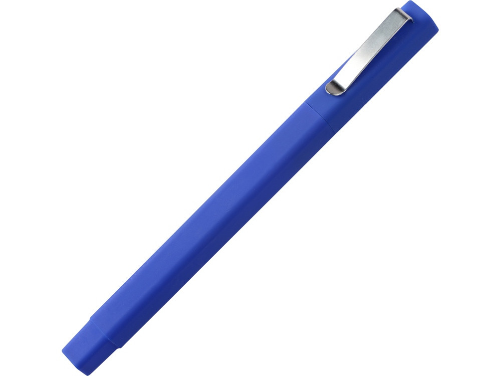 Ручка шариковая пластиковая Quadro Soft, квадратный корпус с покрытием софт-тач, синий - фото 1 - id-p87294725