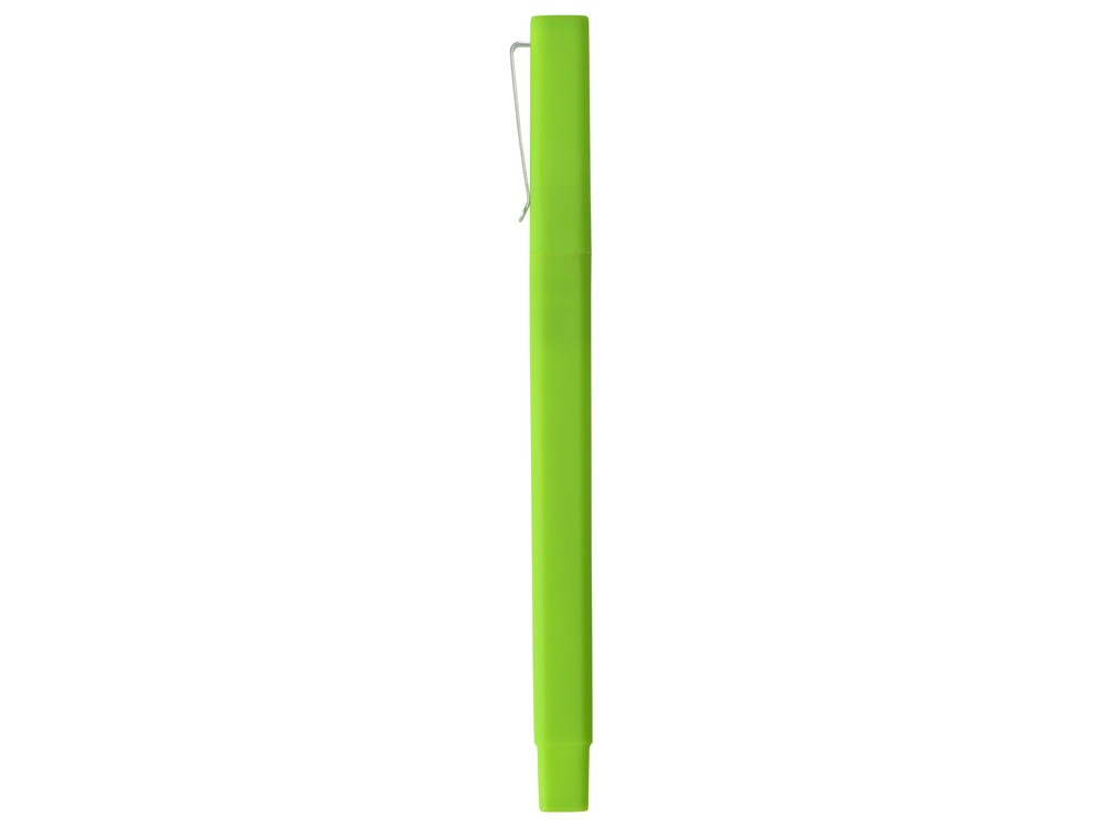 Ручка шариковая пластиковая Quadro Soft, квадратный корпус с покрытием софт-тач, зеленое яблоко - фото 4 - id-p87294729