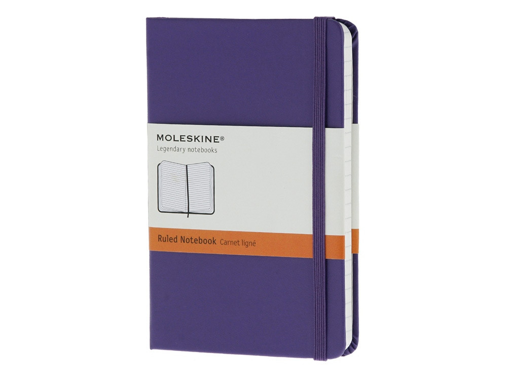 Записная книжка Moleskine Classic (в линейку) в твердой обложке, Pocket (9x14см), фиолетовый - фото 1 - id-p87291633