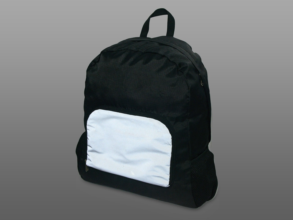 Рюкзак складной Reflector со светоотражающим карманом, темно-серый/серебристый - фото 3 - id-p87294850