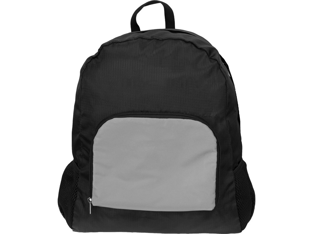 Рюкзак складной Reflector со светоотражающим карманом, темно-серый/серебристый - фото 6 - id-p87294850