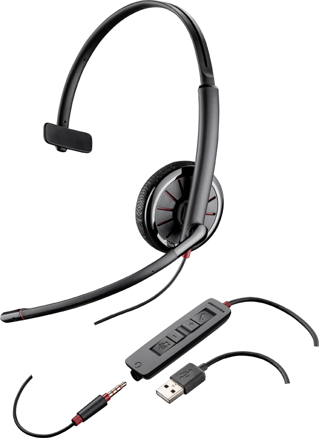 Plantronics 204440-01 Проводная гарнитура BLACKWIRE 315.1-M,MONO HEADSET