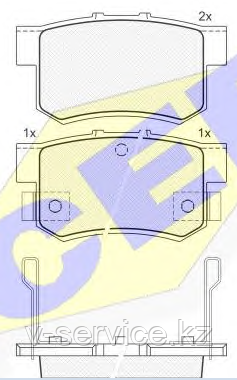 Тормозные колодки YOTO G-007(MD 5066M(REMSA 325.02)