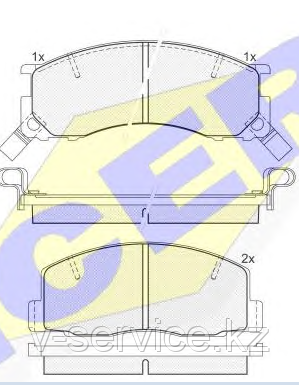 Тормозные колодки YOTO G-009(MD 2106M(REMSA 306.32)