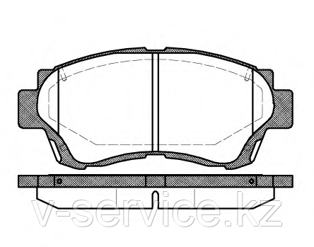 Тормозные колодки YOTO G-005(MD 2088)(REMSA 370.00)