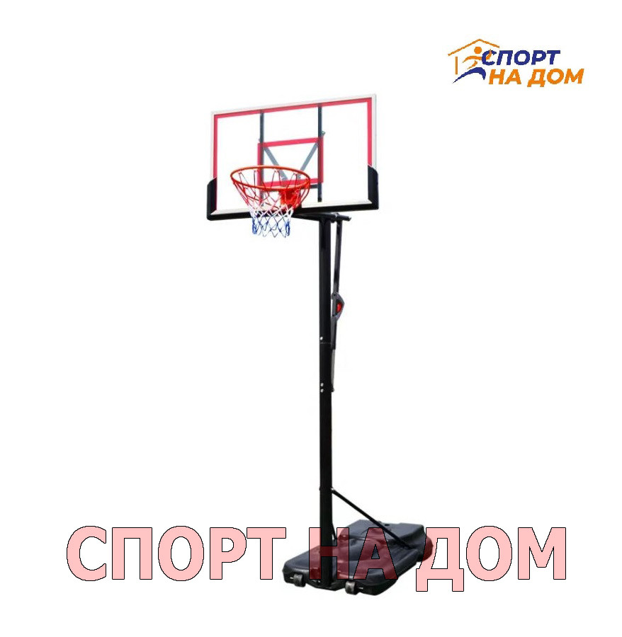 Стойка баскетбольная мобильная с щитом (высота 230-310 см) - фото 1 - id-p87298340