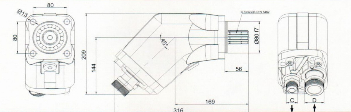 Осьтік-поршеньді сорғы 41 см3 үстіңгі дискі бар - фото 2 - id-p3687362