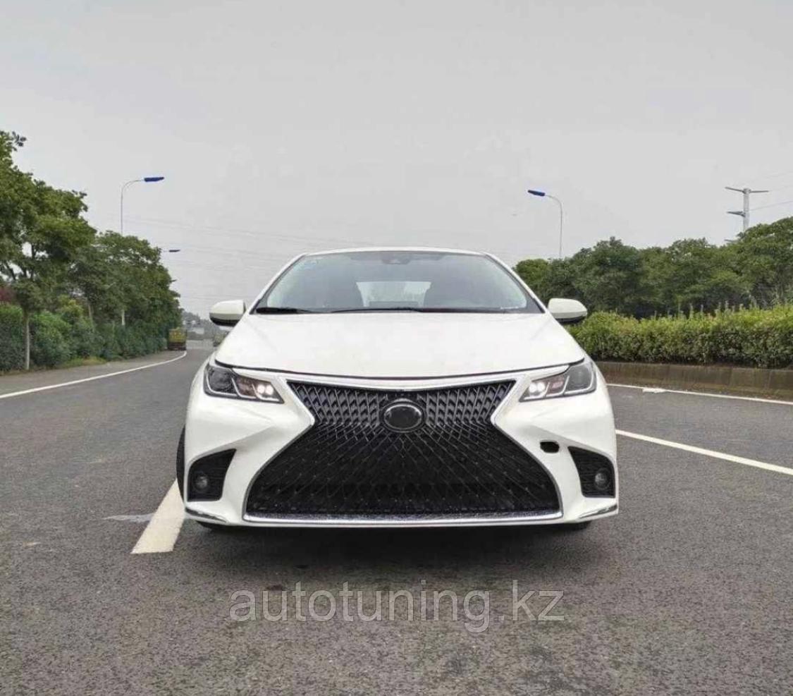 Фэйслифт (передний бампер тюнинг) дизайн LEXUS на Toyota Corolla 2019-2021 - фото 2 - id-p87307675