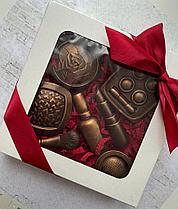 Набор сладостей подарочный "Для девушки" в ассортименте (шоколад в картонной коробке 17см х 17см)