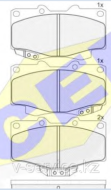 Тормозные колодки YOTO G-023(MD 2082M)(REMSA 315.04)