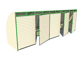 Навес над мусорными баками на 5 шт