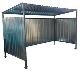 Навес для мусорных контейнеров из профнастила