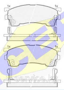 Тормозные колодки YOTO G-025(MD 3084M-10)(REMSA 415.04)