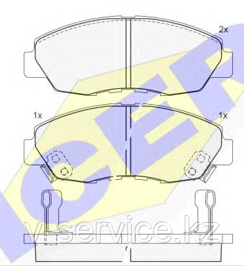 Тормозные колодки YOTO G-032(MD 5080M)(REMSA 324.02)