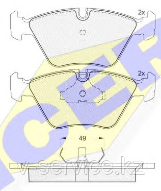 Тормозные колодки YOTO G-043(MD 8079-10(REMSA 270.00)