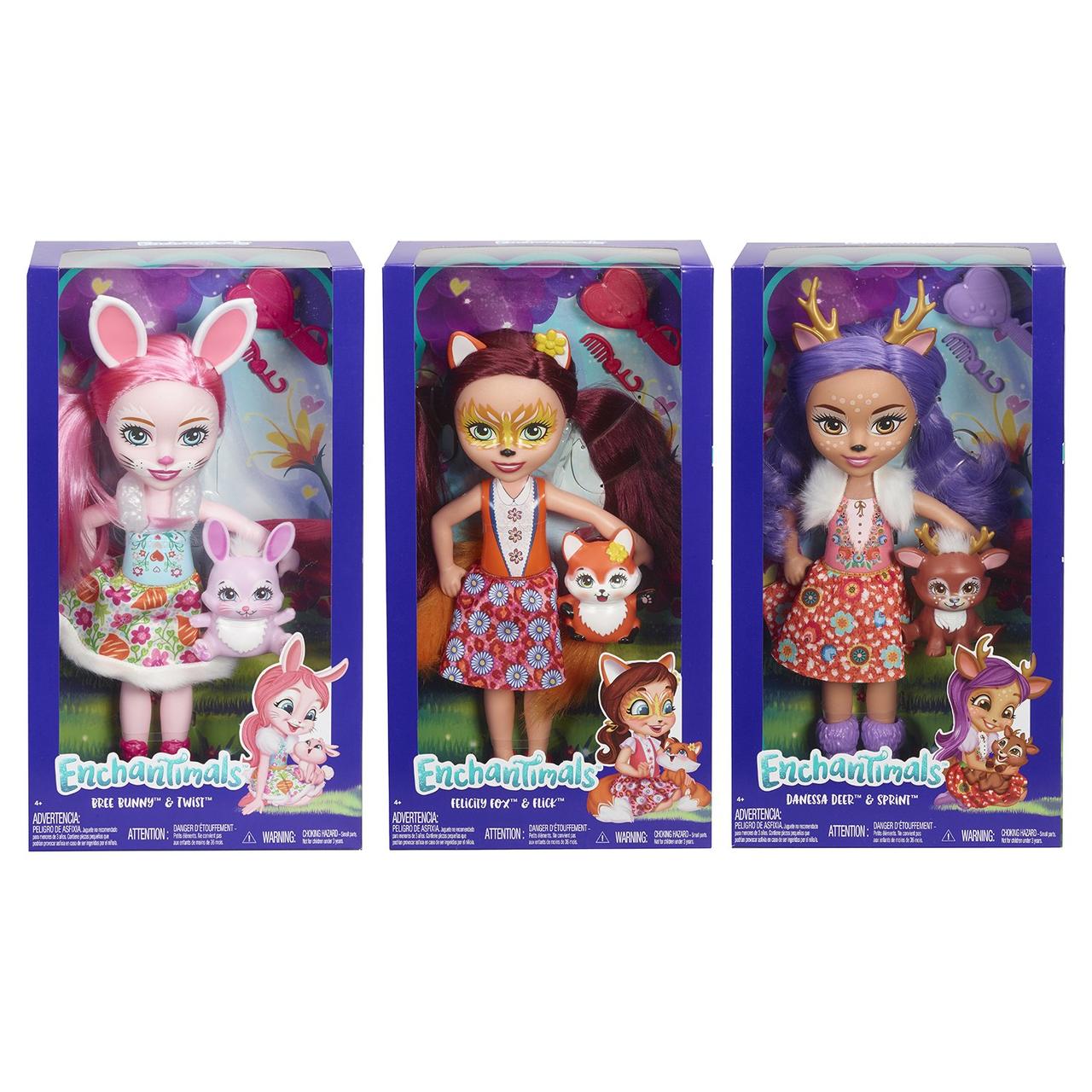 Кукла Enchantimals с любимой зверюшкой большая в ассортименте FRH51
