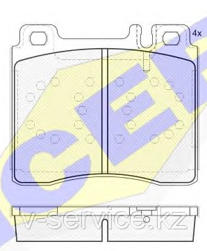 Тормозные колодки YOTO G-066(MD 8082)(REMSA 420.00)