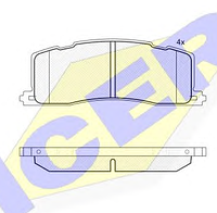 Тормозные колодки YOTO G-087(MD 2105)(REMSA 367.00)