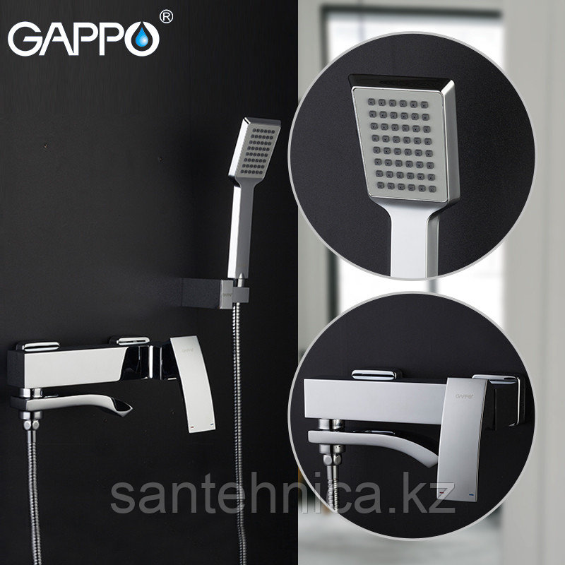 Смеситель для ванны Gappo G3207 хром