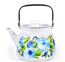 Чайник эмалированный "Синий лен" 3,5 литра