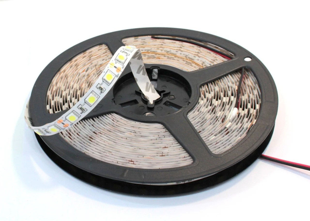 Лента светодиодная 5050 60/м 10мм, 12V, 2x5м, НЕЙТРАЛЬНАЯ 6000-6500К IP65