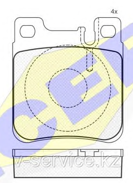 Тормозные колодки YOTO G-114(MD 8081S(REMSA 407.00)