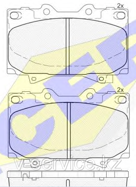 Тормозные колодки YOTO G-130(MD 2177M)(REMSA 707.04)