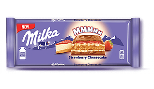 Шоколад молочный Milka Strawberry Cheesecake клубника чизкейк MMMAX (300 грамм) /Швейцария/