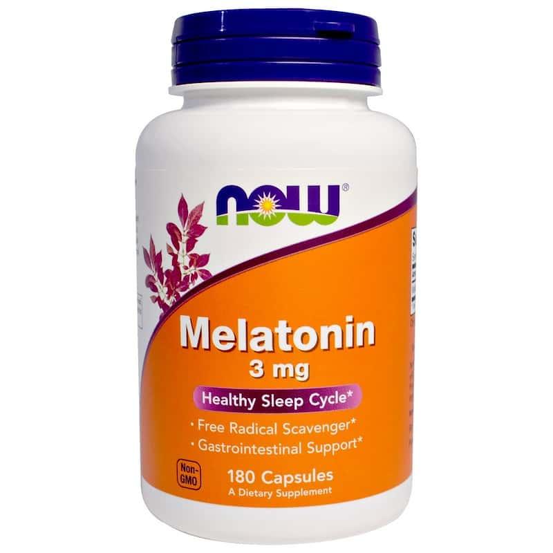 Мелатонин 3 мг, 180 капсул, Now Foods.