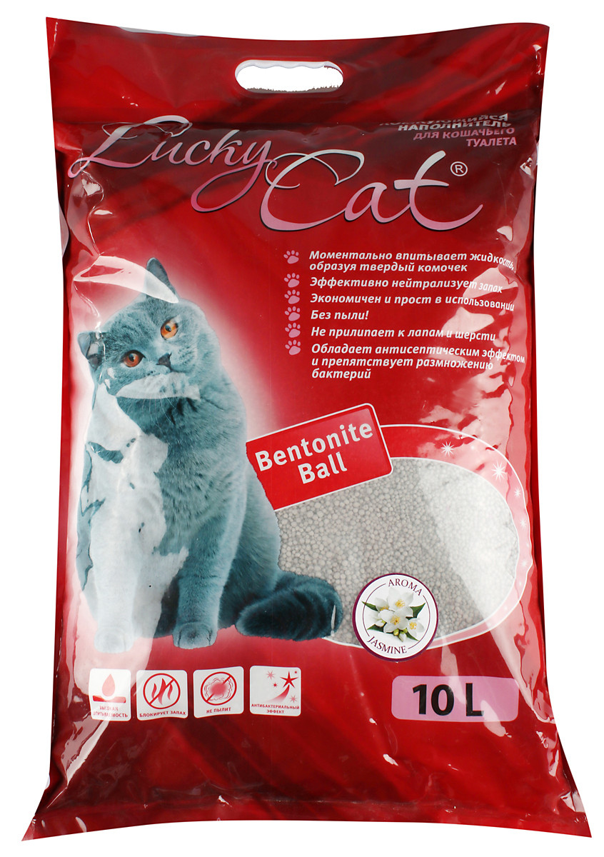 Lucky Cat Наполнитель комкующийся Жасмин, 10 л